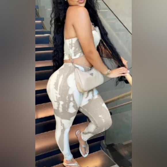 NWT Grey Strapless Sleeveless Two Pieces Set - Picture 3 of 3